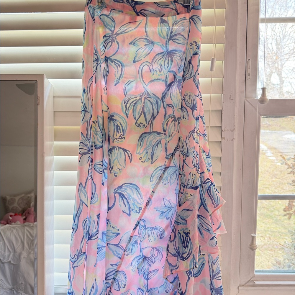 Lily Pulitzer floral Pastel Maxi Skirt